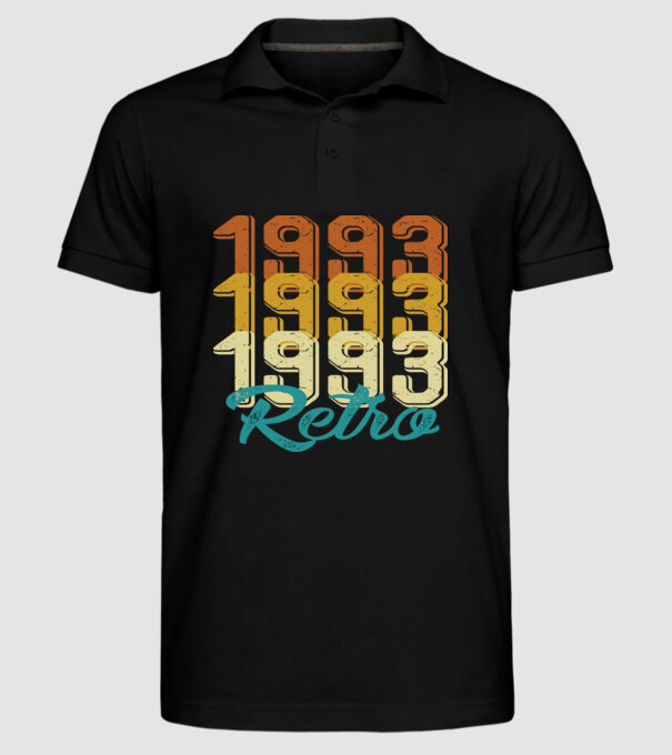Retro 1993 model negru pe tricou