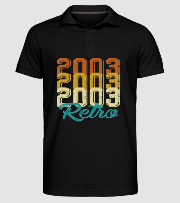 Retro 2003 model negru pe tricou