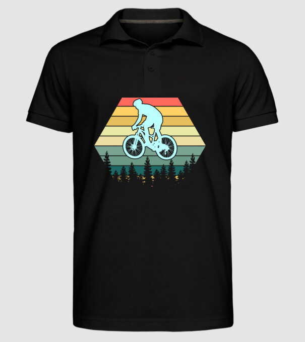 retro mountain bike model negru pe tricou