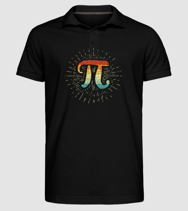 Retro Pi model negru pe tricou