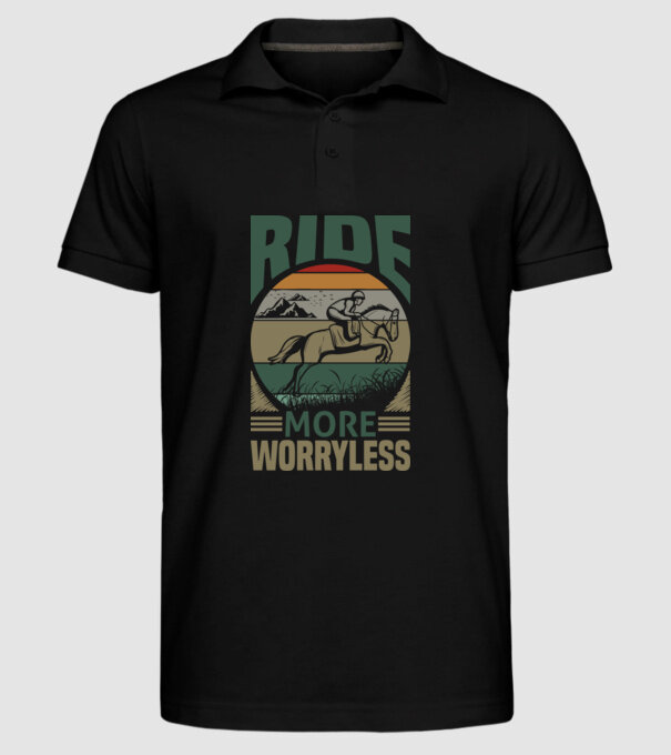 ride more model negru pe tricou
