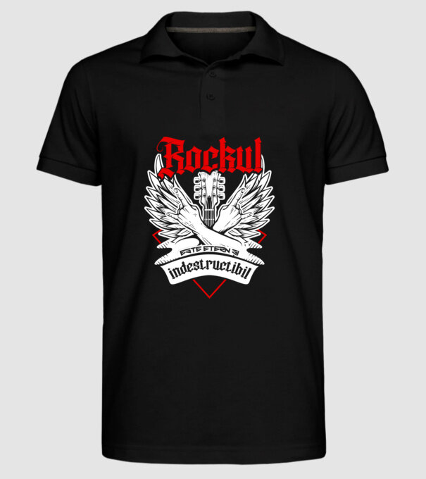 Rockul este etern și indestructibil model negru pe tricou
