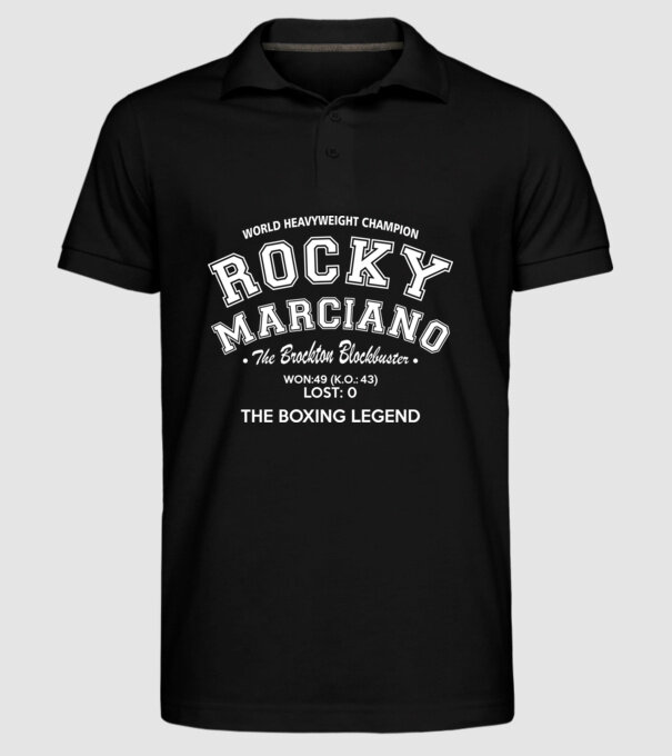 Rocky Marciano model negru pe tricou