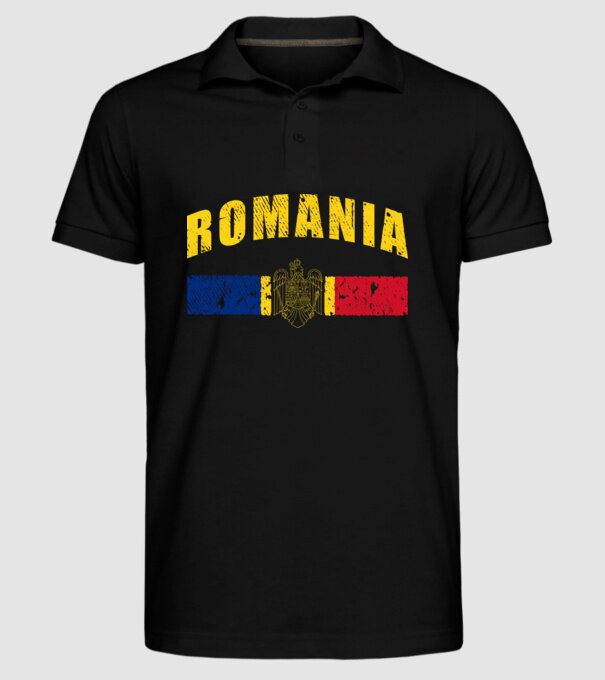 Romania coat of arms model negru pe tricou