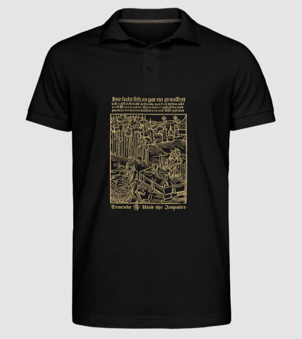 România Dracula model negru pe tricou