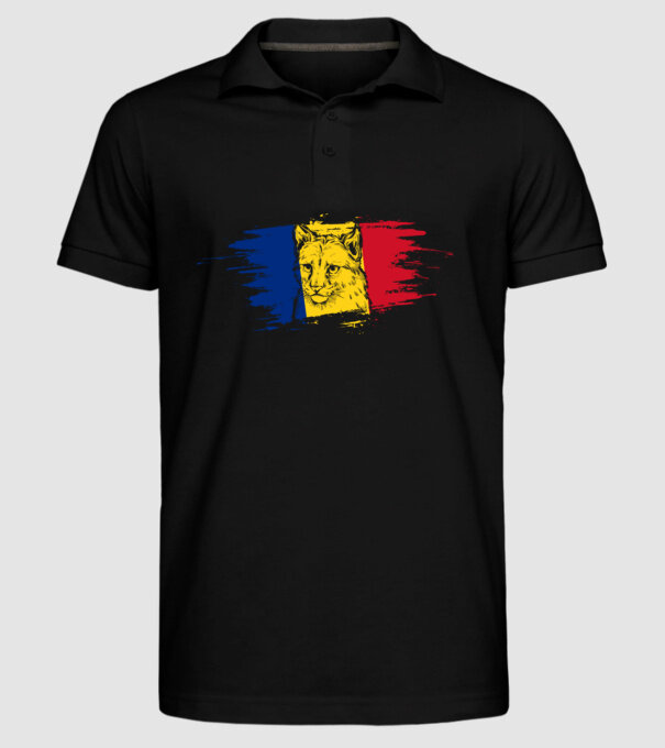 romania eurasian lynx model negru pe tricou
