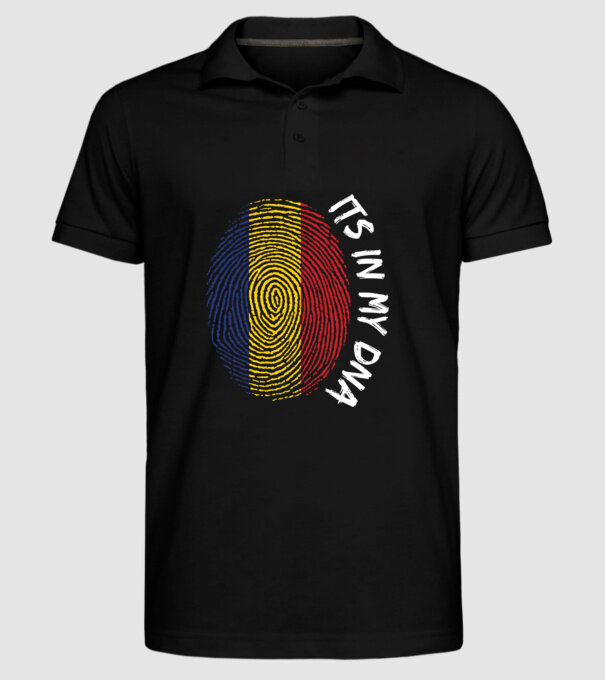 România fingerprint model negru pe tricou