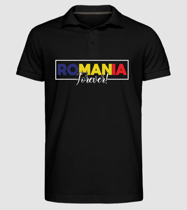 Romania forever model negru pe tricou