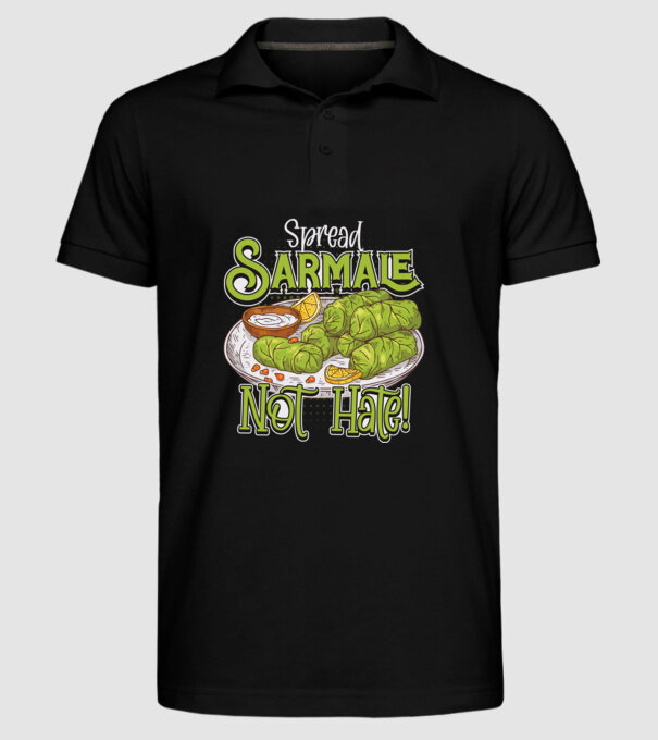 România Sarmale model negru pe tricou