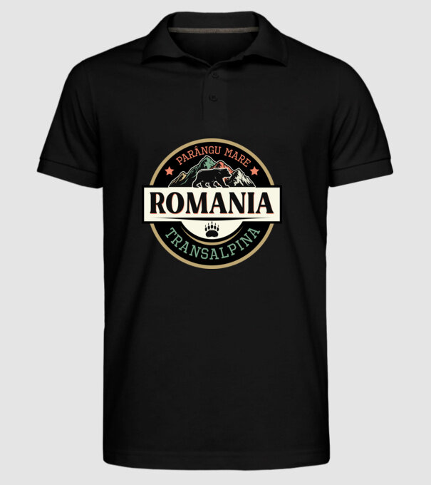 România transalpina model negru pe tricou
