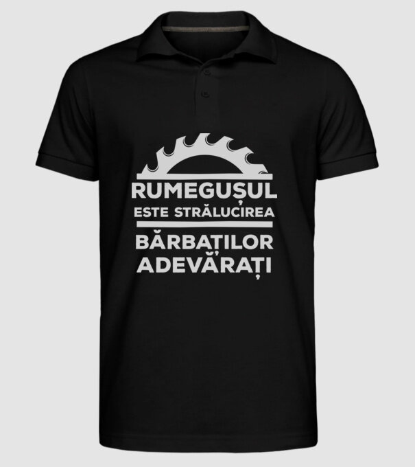 Rumegușul este strălucirea bărbaților adevărați model negru pe tricou
