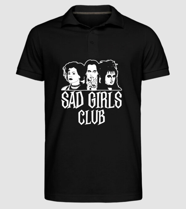 Sad Girls Club model negru pe tricou