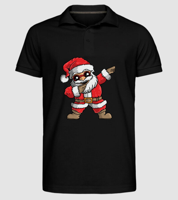 Santa dab model negru pe tricou