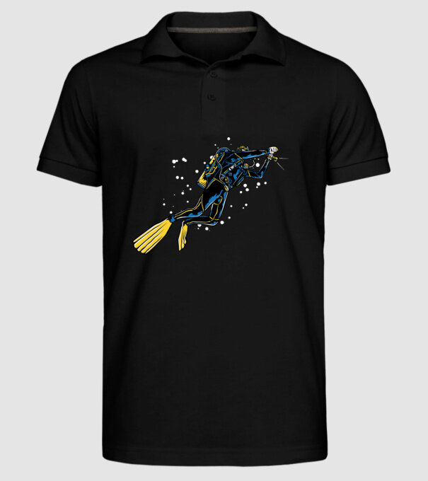 Scuba driver with light model negru pe tricou