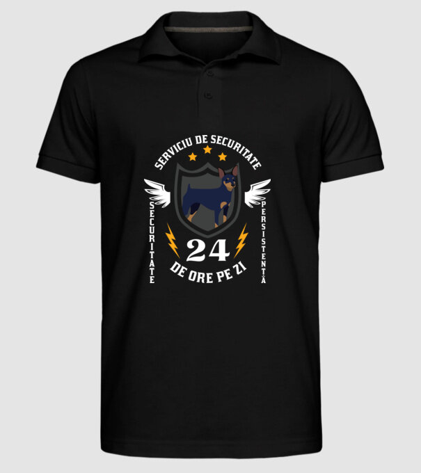 serviciu de securitate - securitate - persistență - 24 de ore pe zi model negru pe tricou