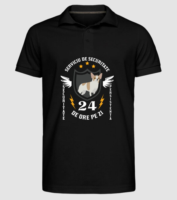 serviciu de securitate - securitate - persistență - 24 de ore pe zi model negru pe tricou