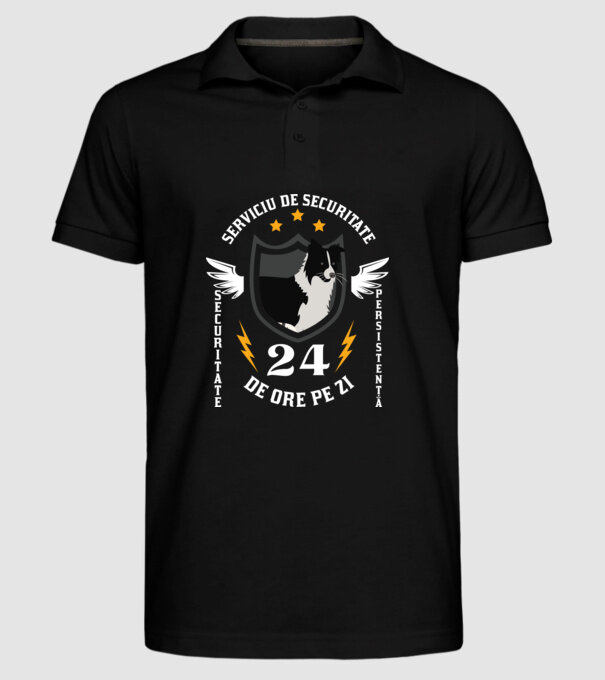 serviciu de securitate - securitate - persistență - 24 de ore pe zi model negru pe tricou
