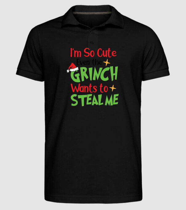 So cute Grinch model negru pe tricou