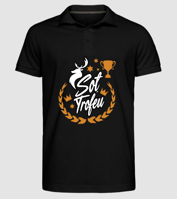 Soț trofeu model negru pe tricou
