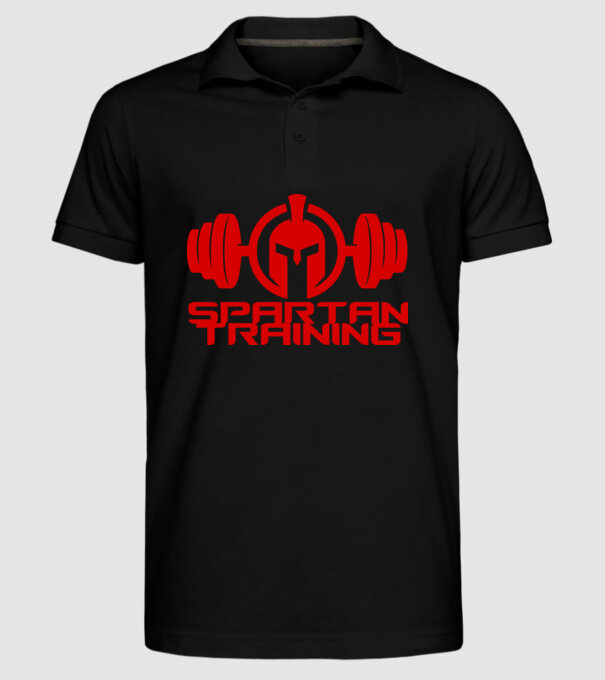 Spartan Training model negru pe tricou