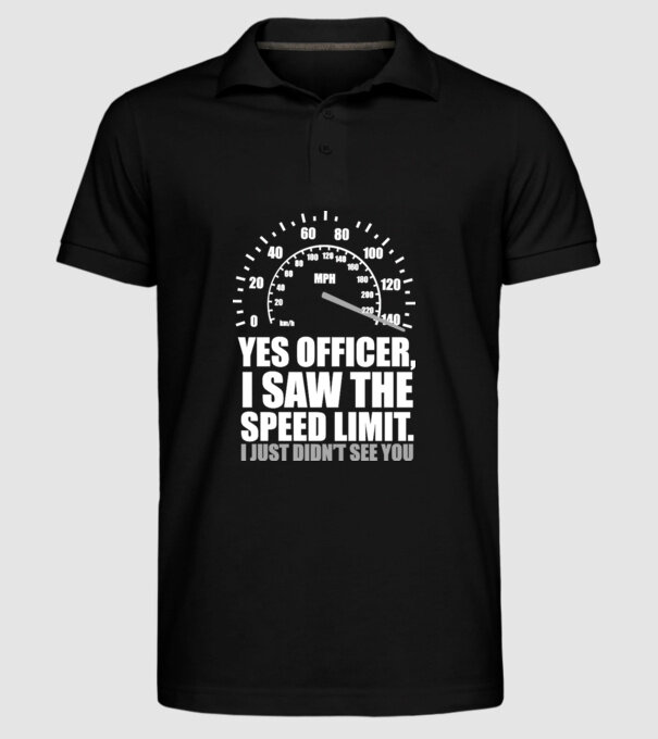 Speed limit model negru pe tricou