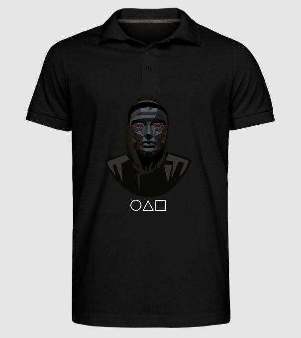 squid game boss model negru pe tricou