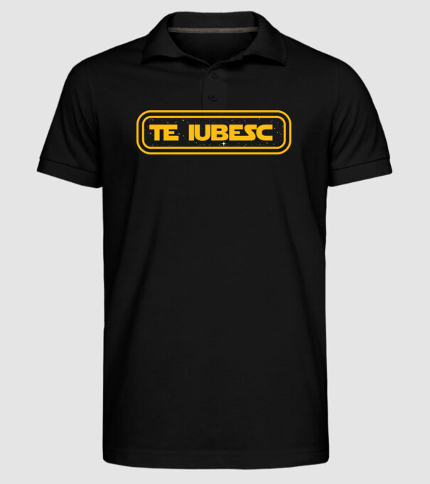 Starwars couple shirt model negru pe tricou