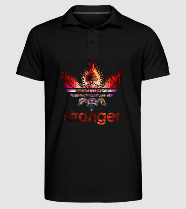 stranger logo poster model negru pe tricou