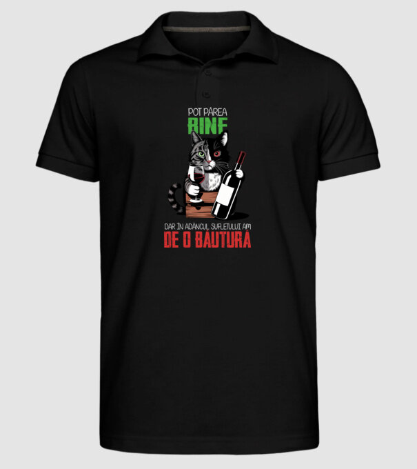 sunt bun pentru o băutură Negru model negru pe tricou