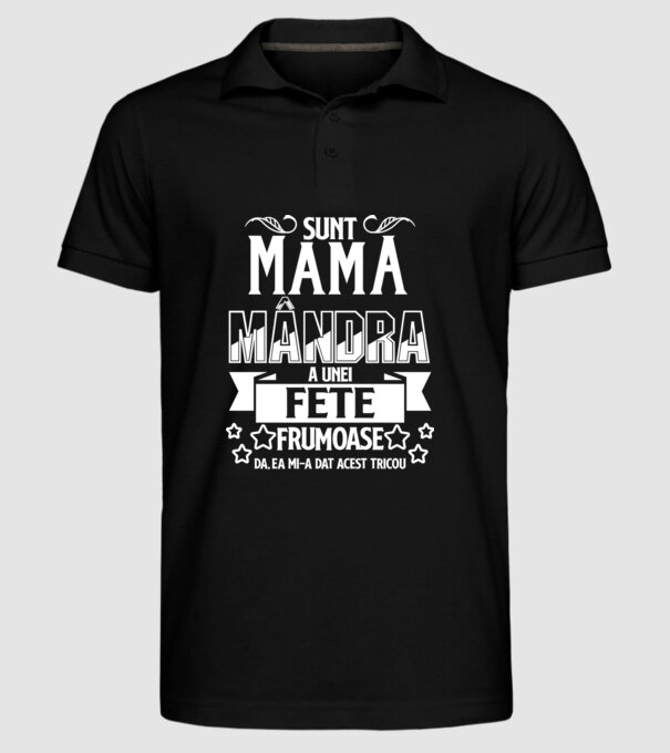Sunt mama mândră a unei fete frumoase - da, ea mi-a dat acest tricou model negru pe tricou