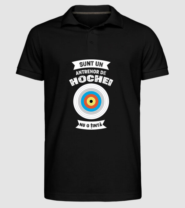 sunt un antrenor de hochei, nu o țintă model negru pe tricou