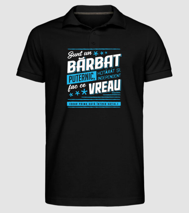 Sunt un bărbat puternic model negru pe tricou
