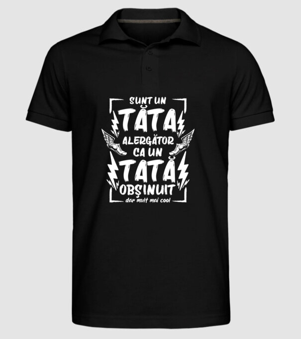 sunt un tată alergător, ca un tată obișnuit, dar mult mai cool model negru pe tricou