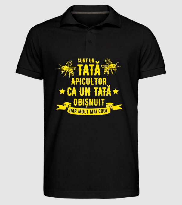 sunt un tată apicultor, ca un tată obișnuit, dar mult mai cool model negru pe tricou