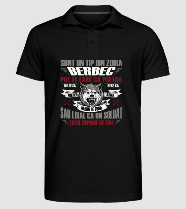 Sunt un tip din zodia Berbec model negru pe tricou
