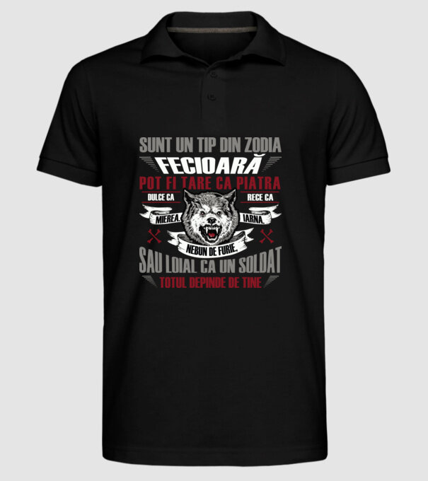 Sunt un tip din zodia Fecioară model negru pe tricou