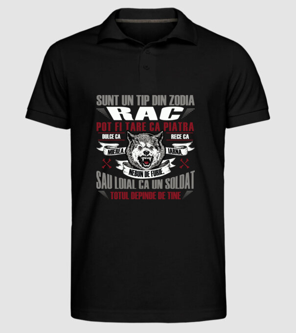 Sunt un tip din zodia Rac model negru pe tricou
