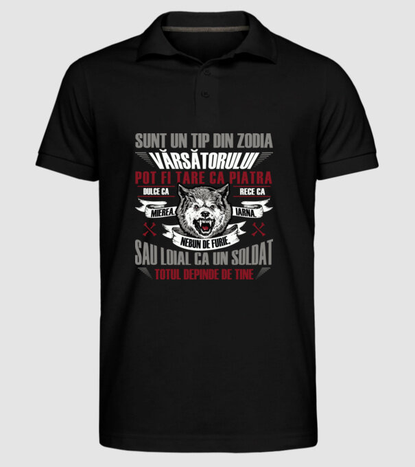 Sunt un tip din zodia Vărsătorului model negru pe tricou