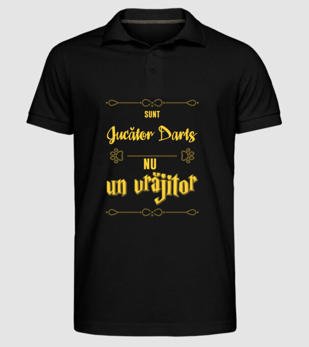 Sunt jucător darts, nu un vrăjitor model negru pe tricou