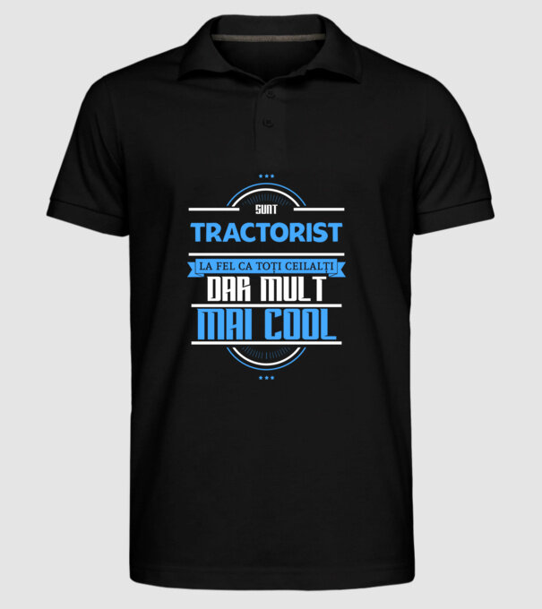 Sunt tractorist, la fel ca toți ceilalți, dar mult mai cool model negru pe tricou