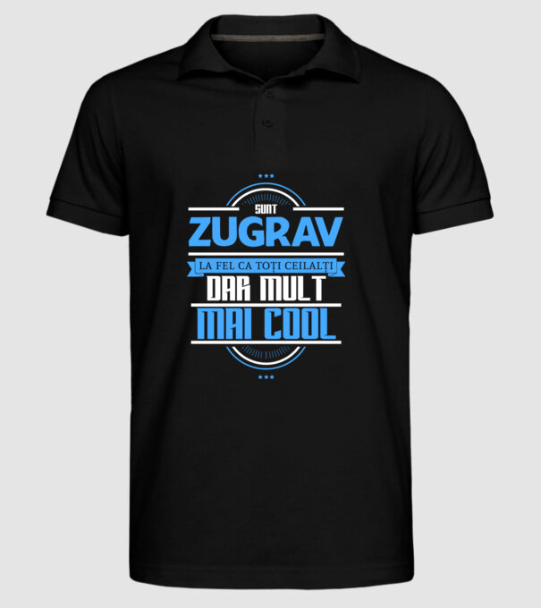 sunt_ZUGRAV model negru pe tricou