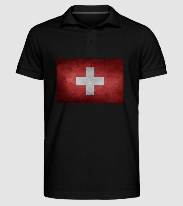 SWITZERLAND model negru pe tricou