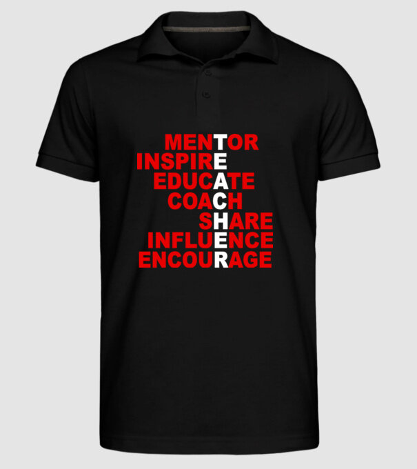 T E A C H E R model negru pe tricou