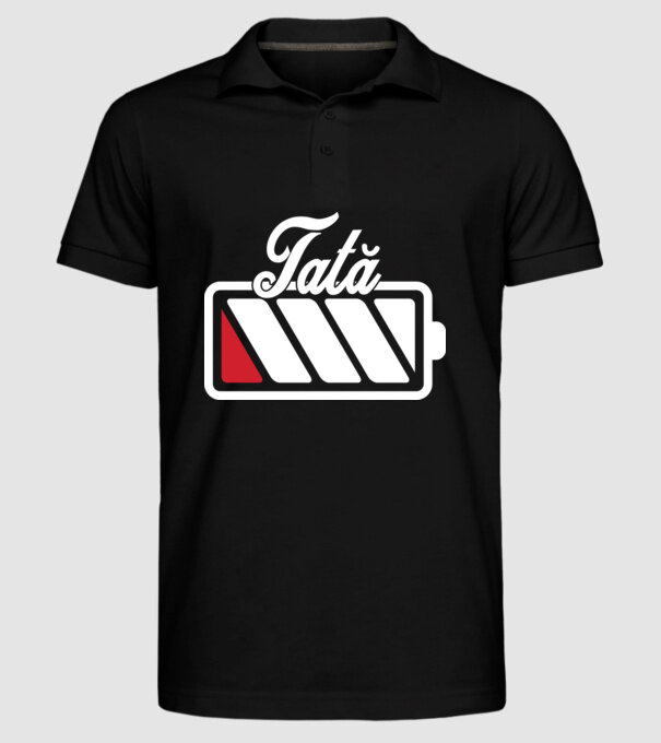 Tată la încărcat model negru pe tricou