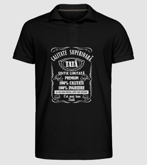 Tată Premium - ediție limitată model negru pe tricou
