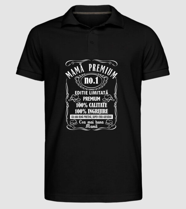 Mamă Premium - ediție limitată premium model negru pe tricou