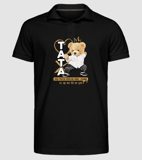 Tati Teddy model negru pe tricou