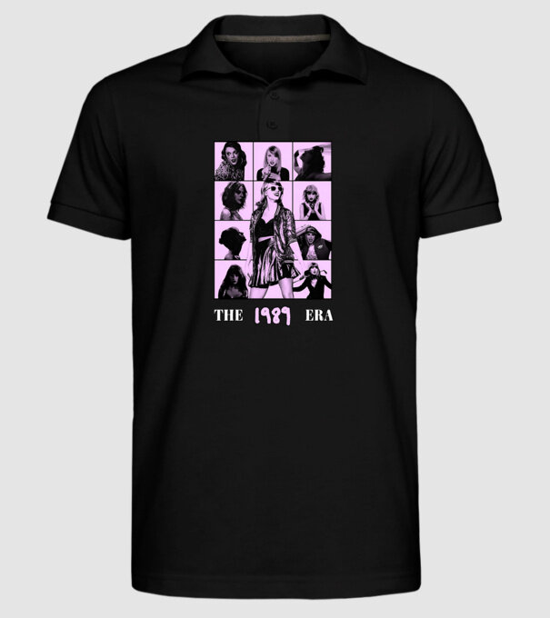 Taylor Swift ERAS lilac model negru pe tricou