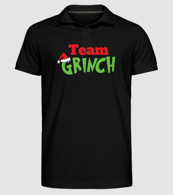 Team Grinch model negru pe tricou