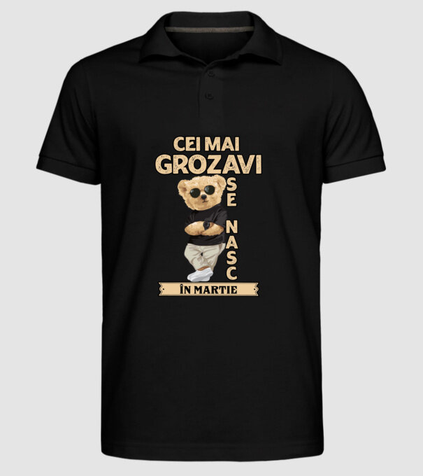 Teddy cel cool Martie model negru pe tricou